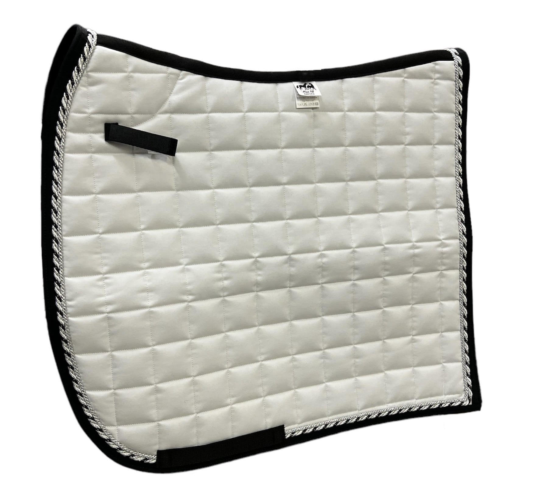 Dressage Saddle Pad - White/silver/Black