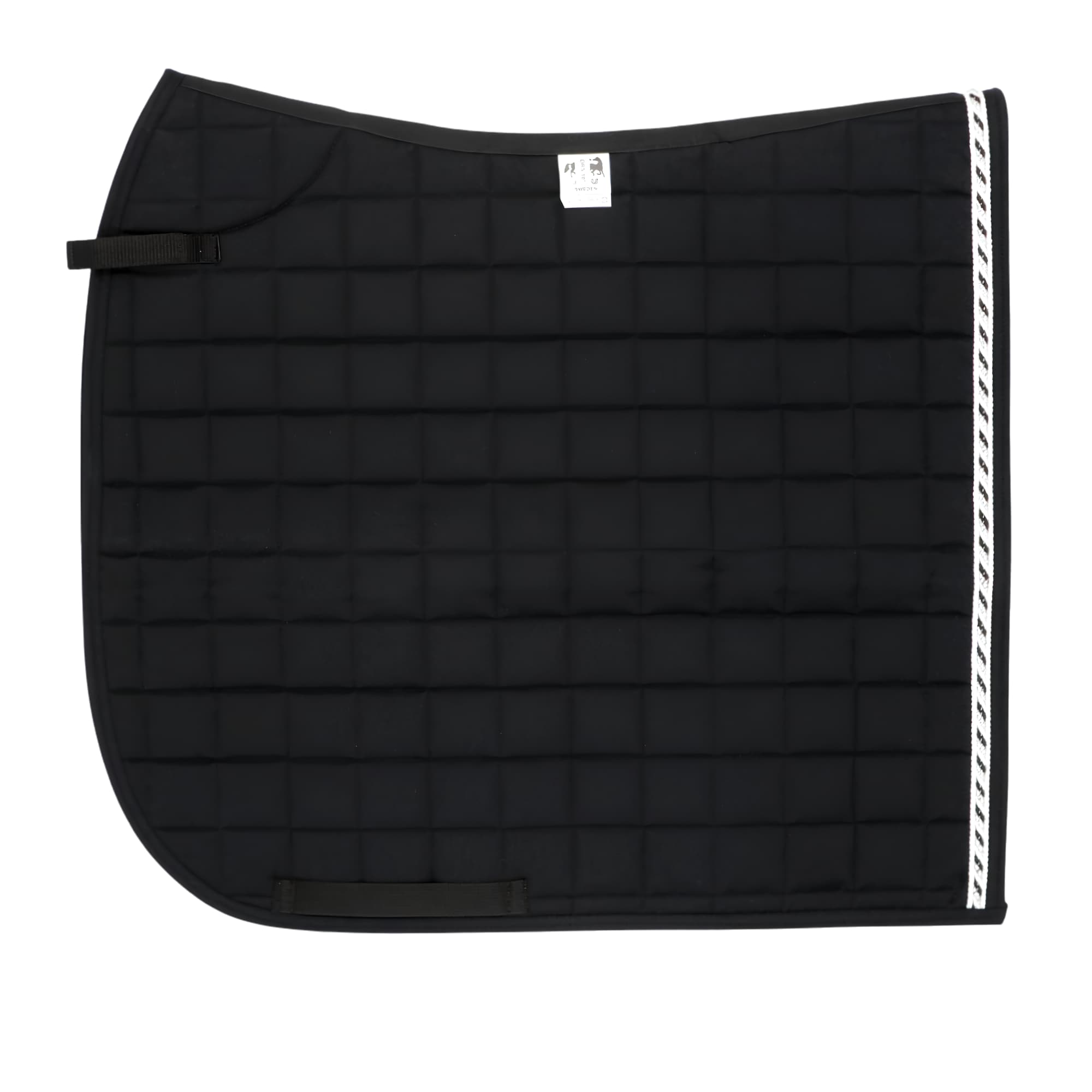 Dressage Saddle Pad - Black/White/Silver