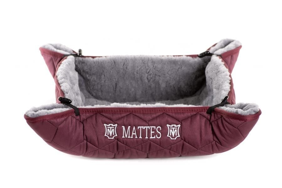 Dog Bed - Bordeaux/Grey