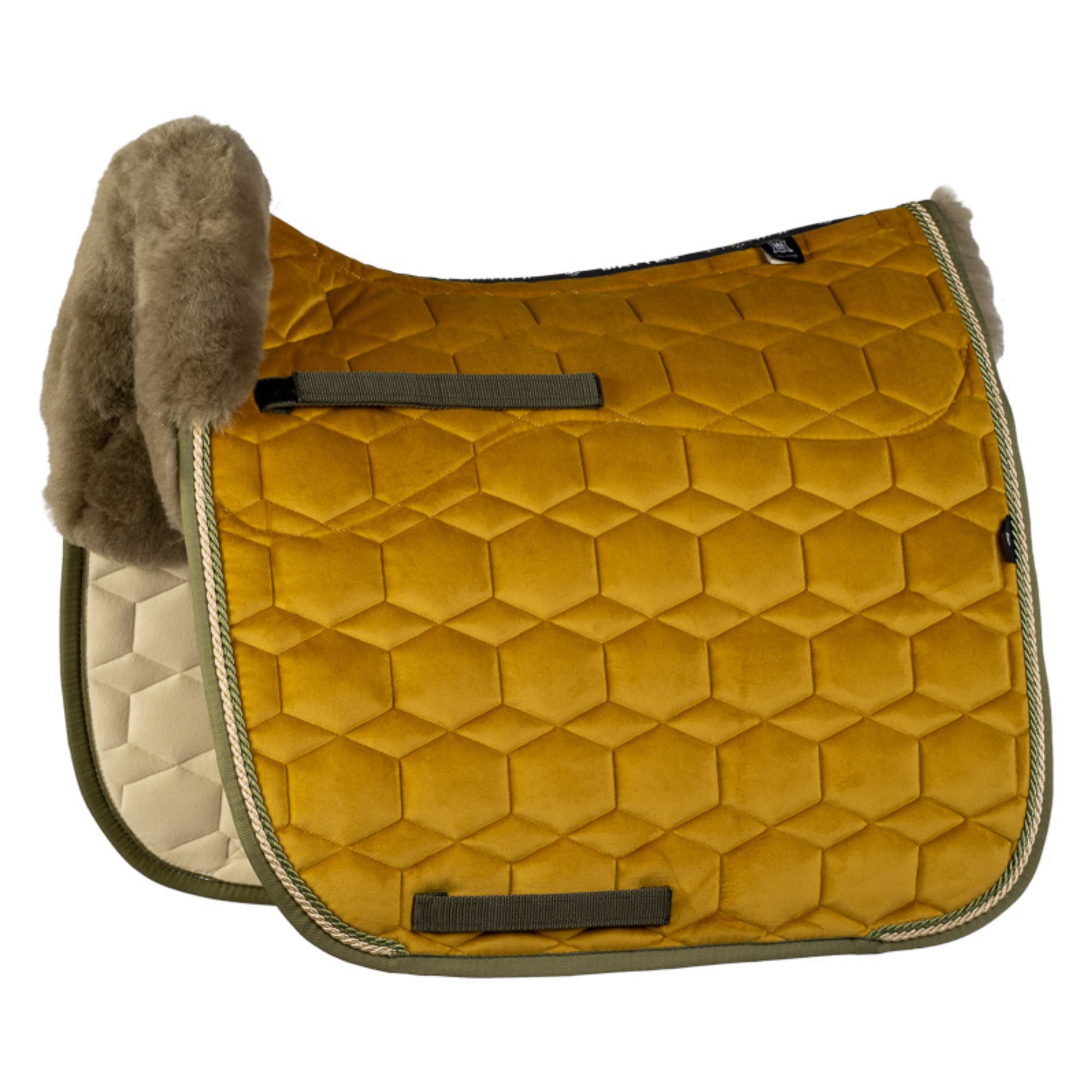 Sheepskin DR Saddle Pad Velvet - Curry