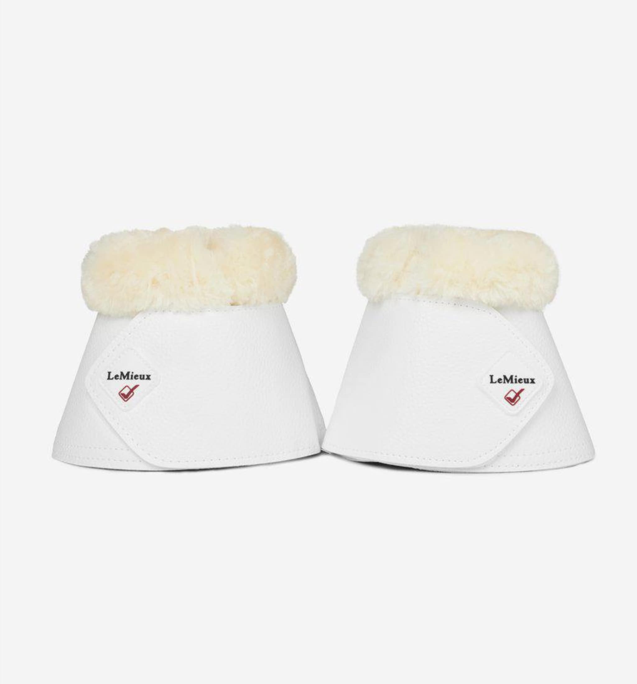 Fleece Wrapround boots - White