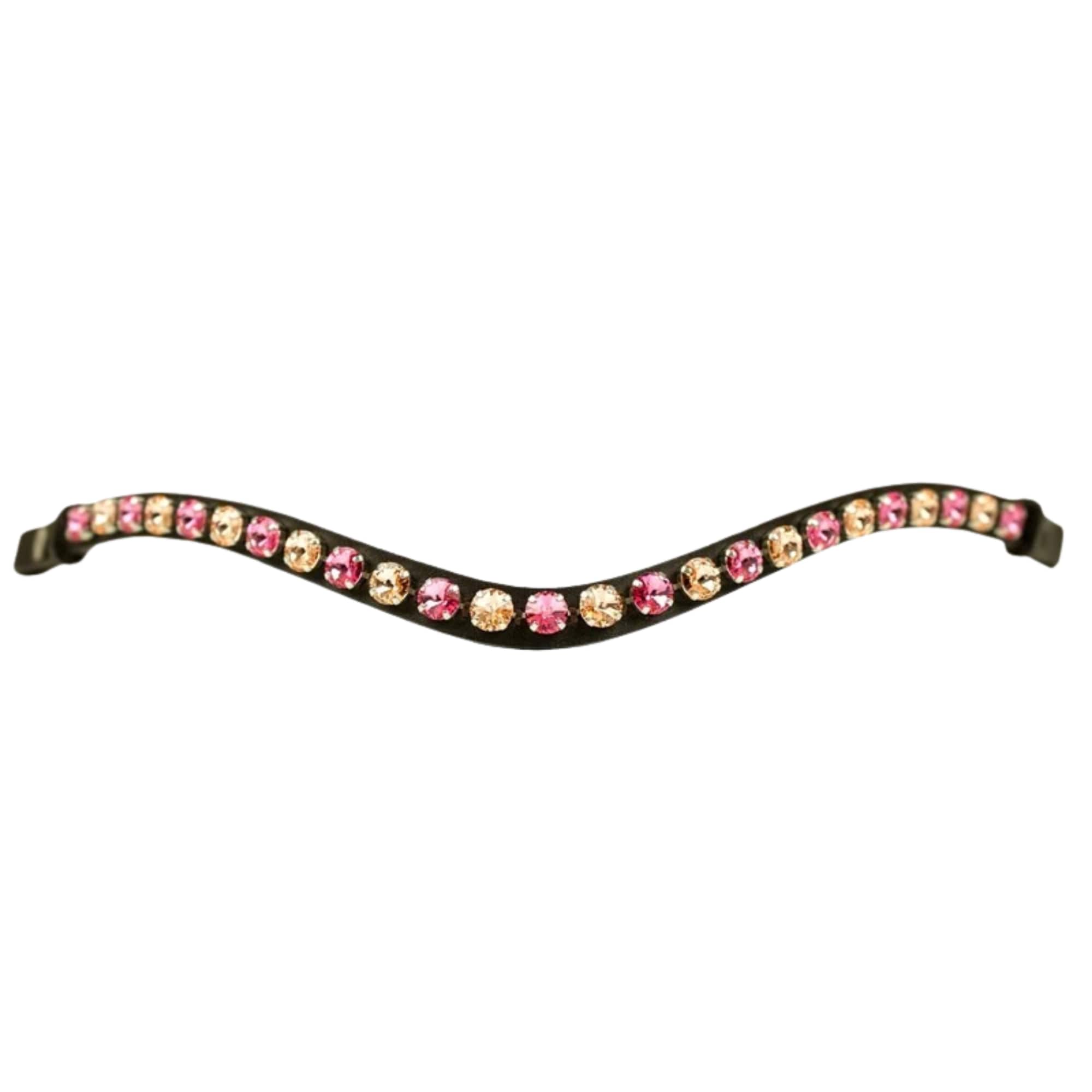 Browband OS Rivoli - Brown - Light Peach/Rose