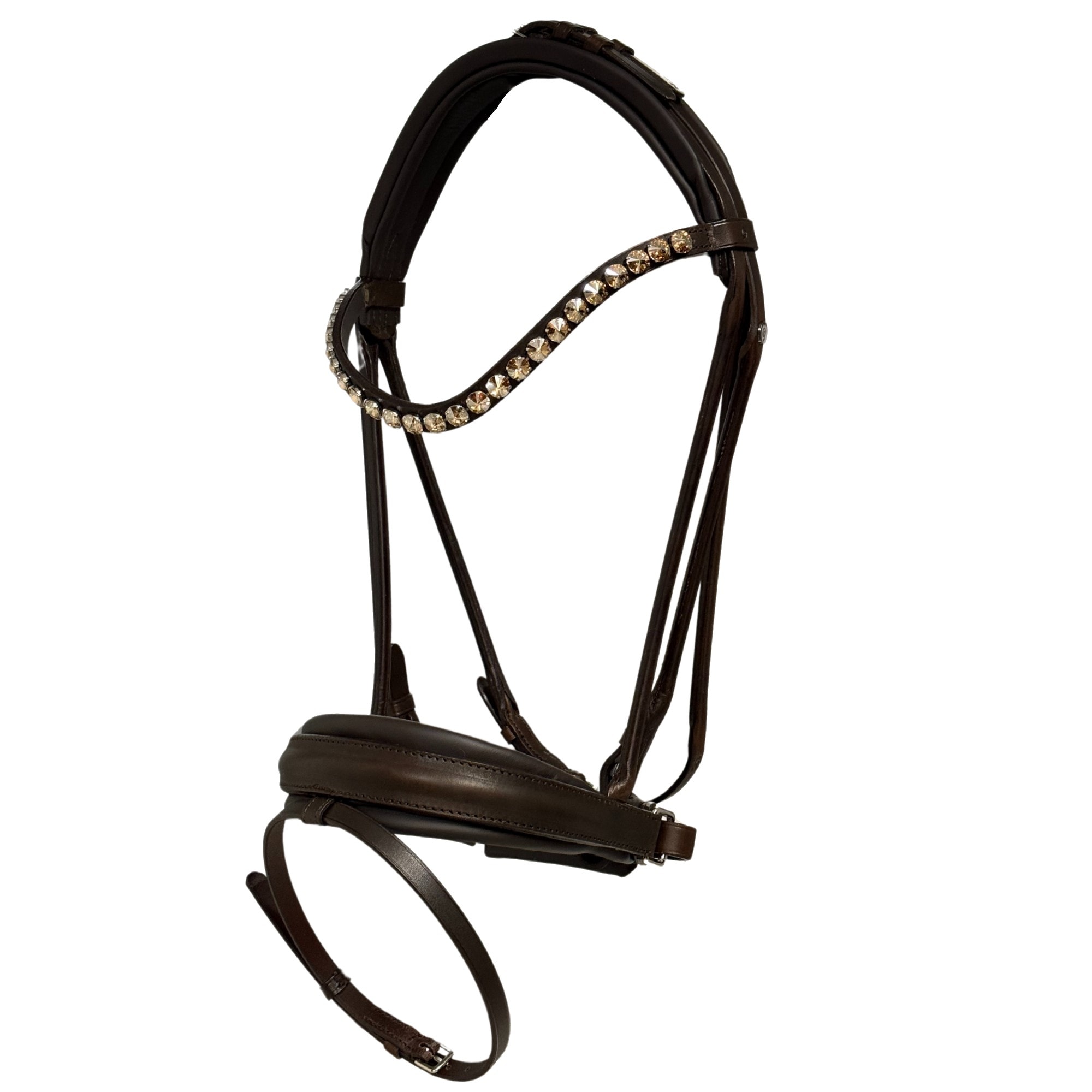 Round Sewn Bridle OS FG - Brown - Rivoli XL GS