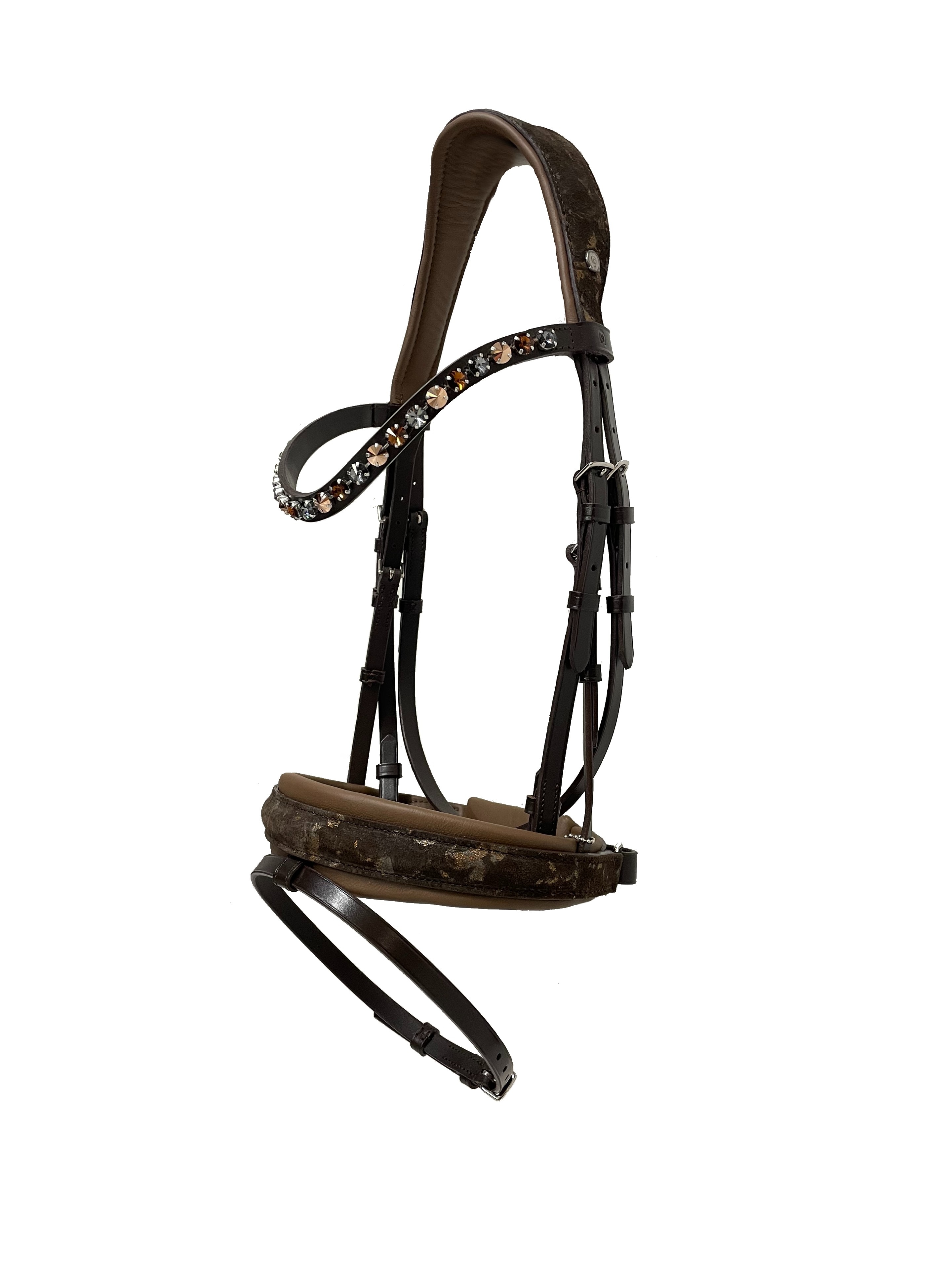 Bridle OS Tokyo - Brown - Grey/Bronze Metallic