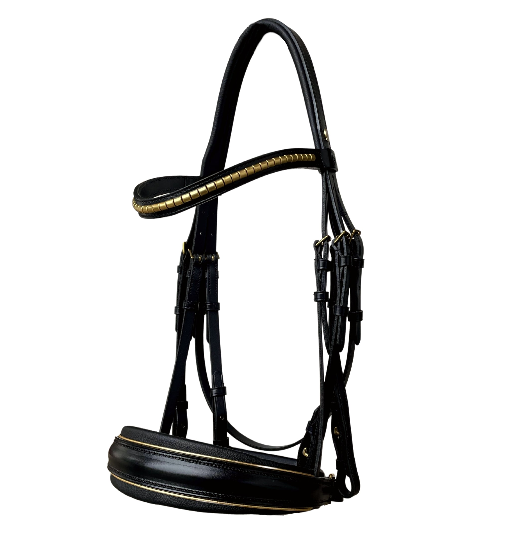 Double Bridle Comfort XS - Black/Gold