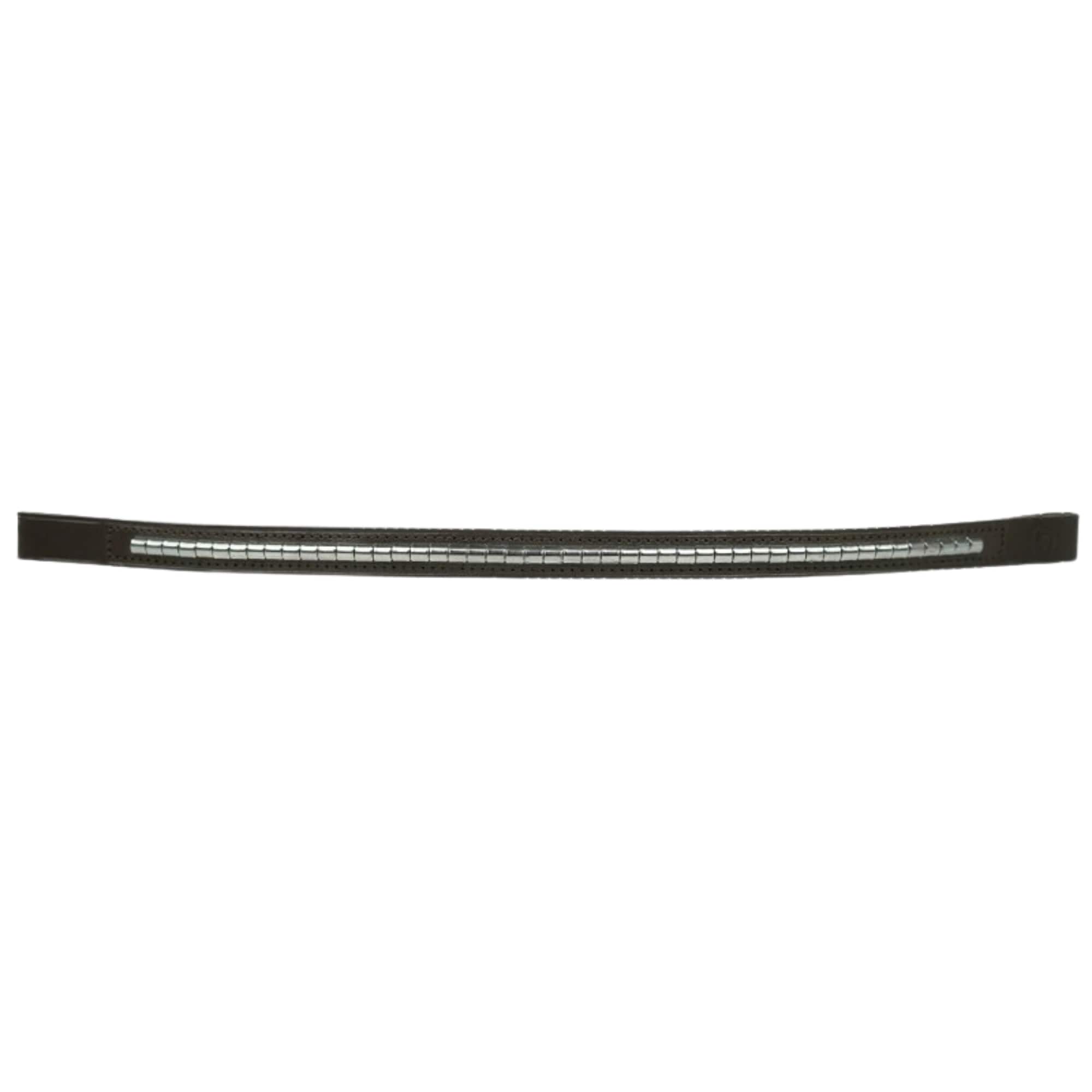 Straight Browband OS Clincher - Brown/Silver