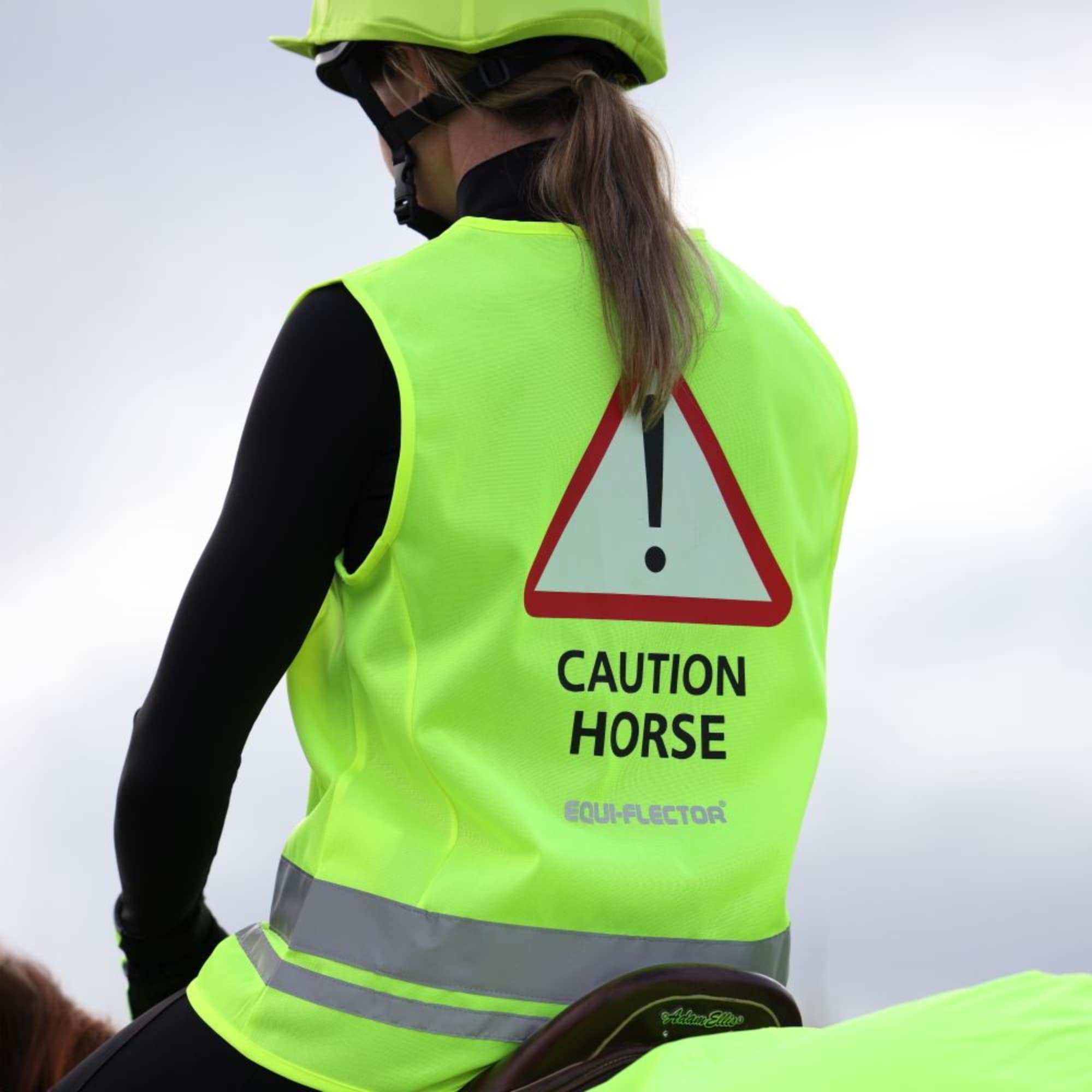 Thin reflective vest for riders - Yellow