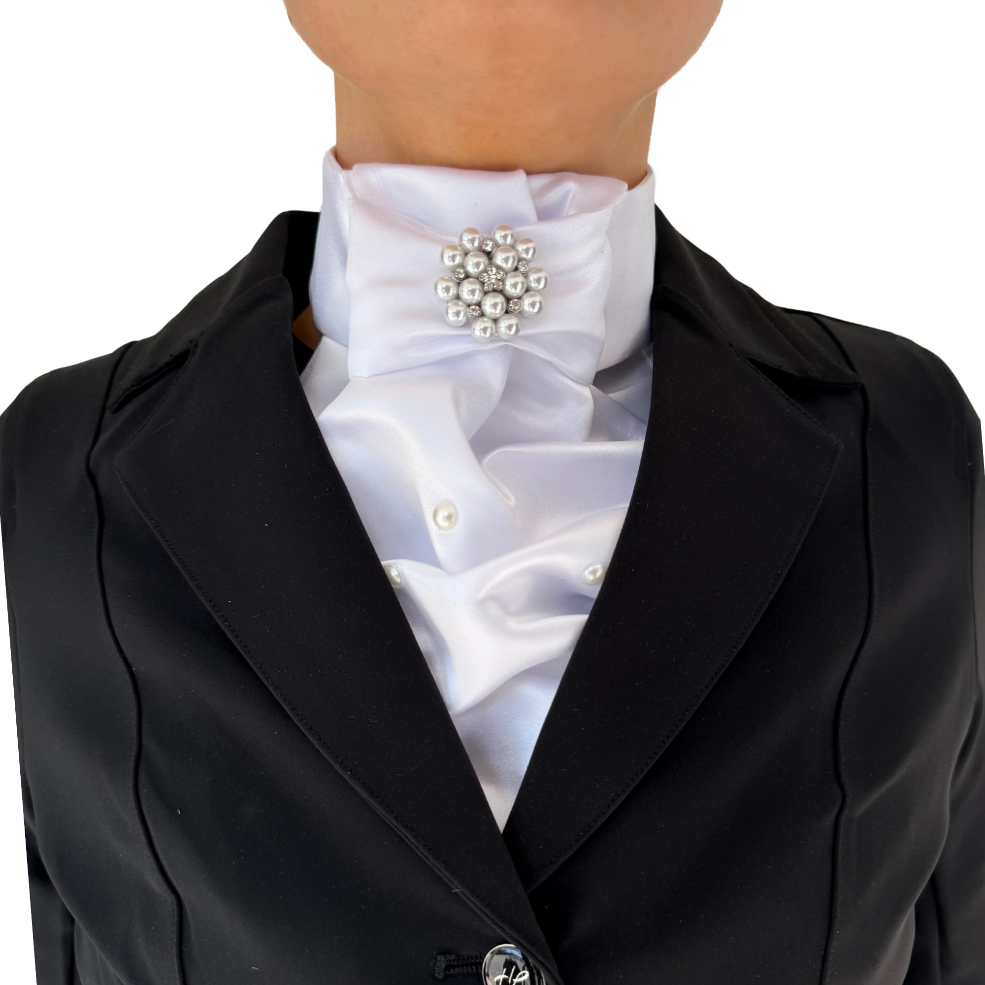 Stock Tie Contessa Pearl Cluster - White