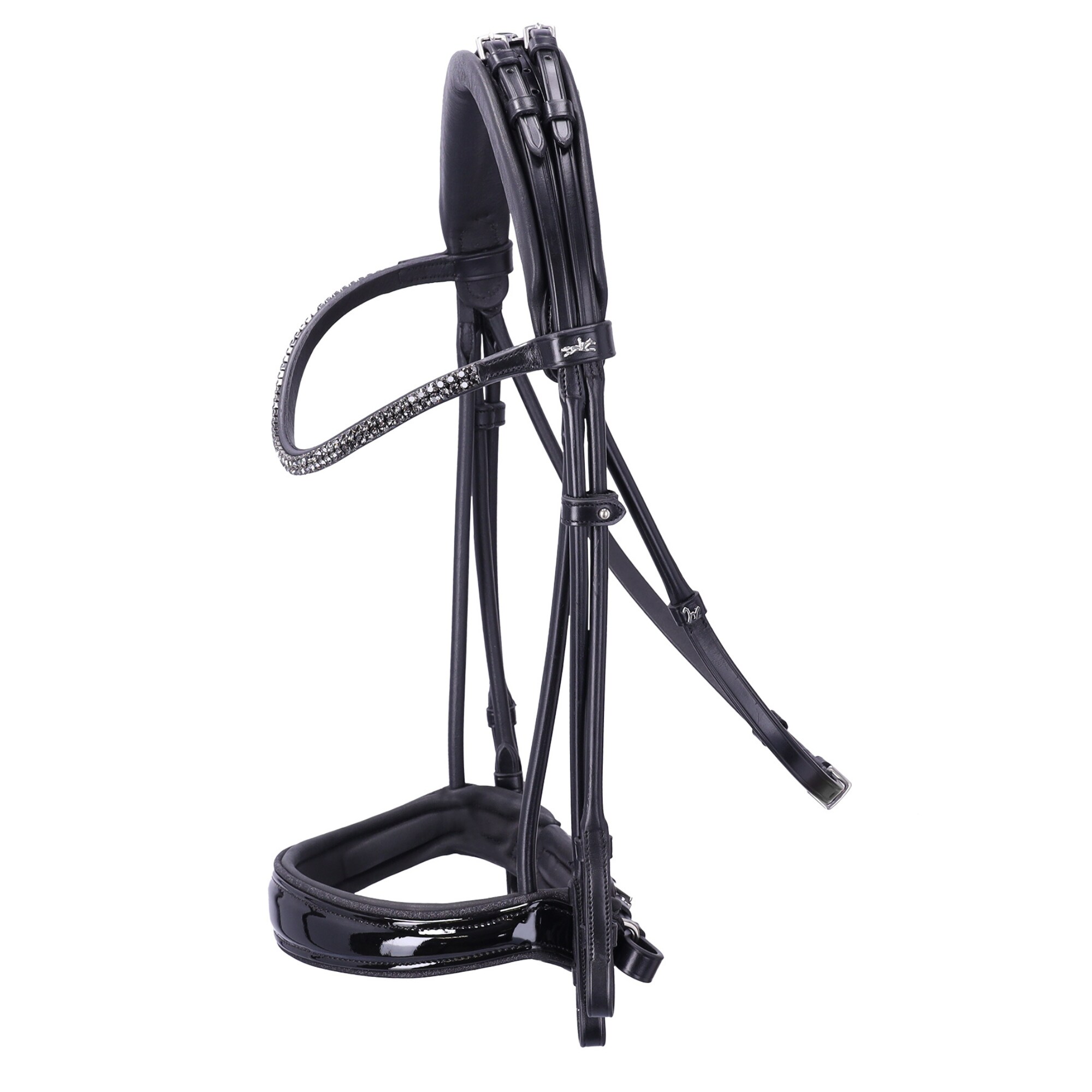 Double Bridle IW Bella Rose - Black/Patent