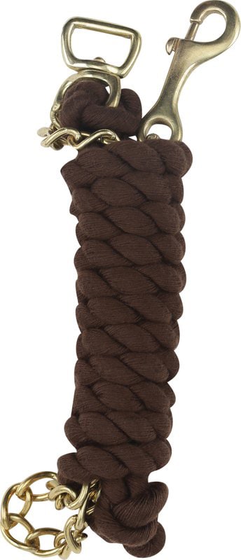 Lead rope with chain - Brown