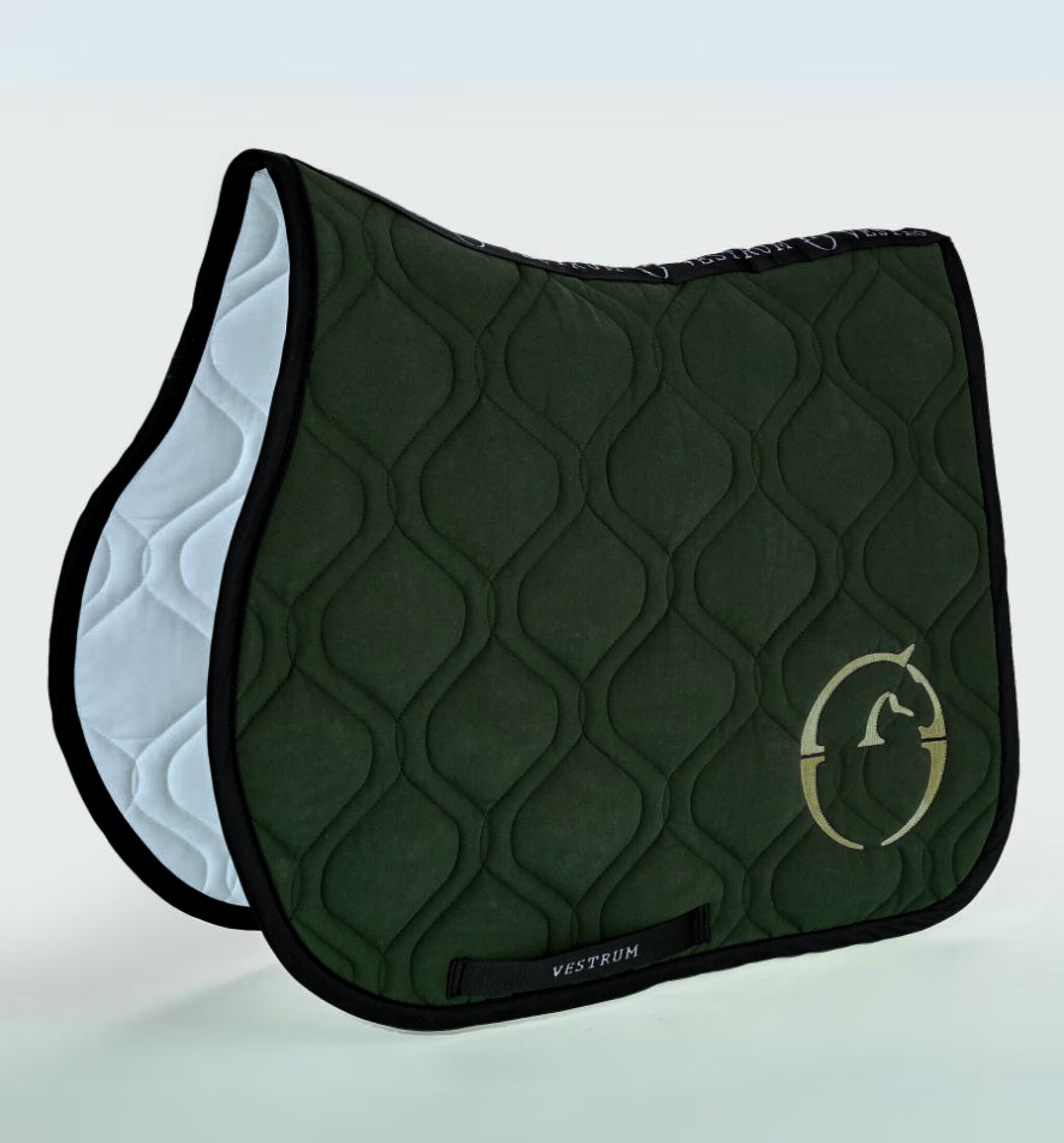 Capville jumping saddle pad - Oliv/beige